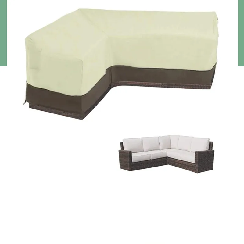 

Wholesale of L-shaped dustproof solid color minimalist sofa covers manufacturers Outdoor courtyard rainproof furniture covers