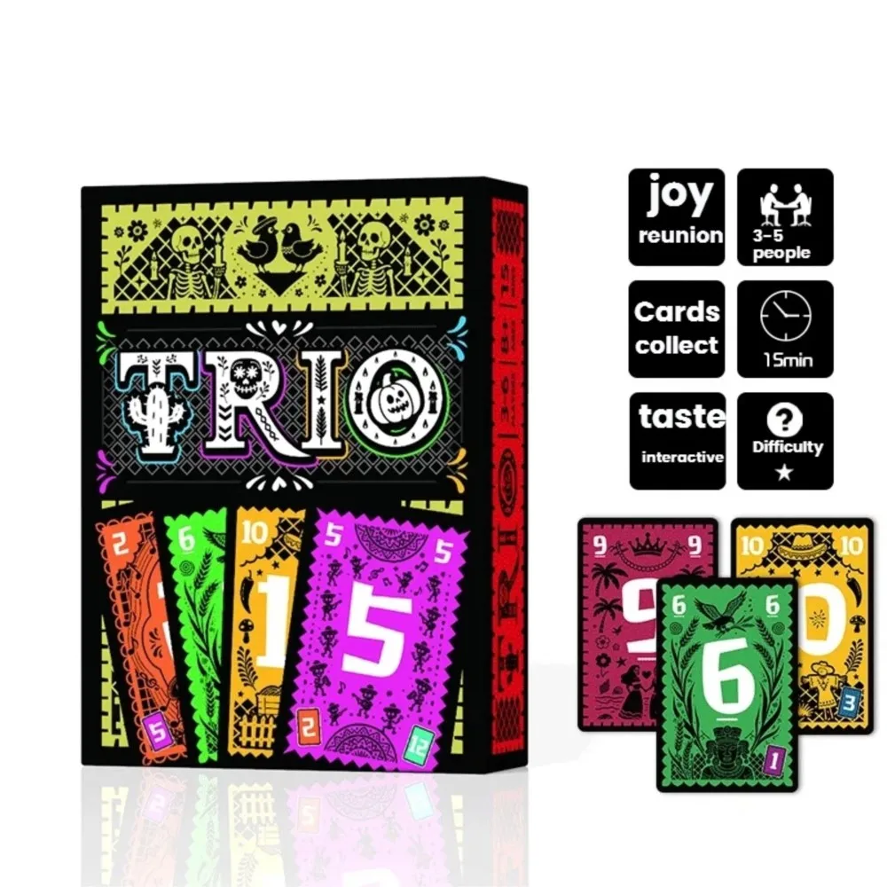 Gioco da Tavolo Strategico TRIO, Divertimento per Famiglia e Amici, 3-6 Giocatori, Gioco da Tavolo per Serate di Gioco - immagine 2