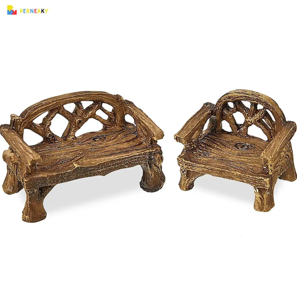 

Mini Park Seat Bench Figures Garden Ornament Miniature Craft Fairy Dollhouse Decor Micro Home Landscape Decor Accessories