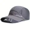 1pc Breathable Mesh Baseball Cap, Quick-Dry Polyester Sports Hat for Fishing Golf Sun Protection,  Breathable Fishing Golf Cap 2