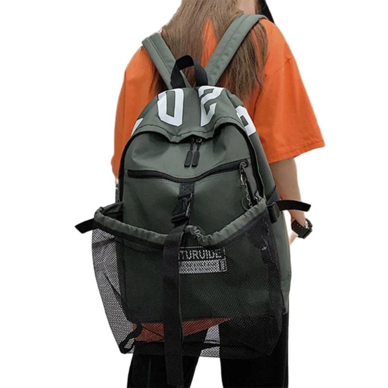 School Bag Casual Daypacks with Drawstring Basketball Mesh Bag Suitable for Teen