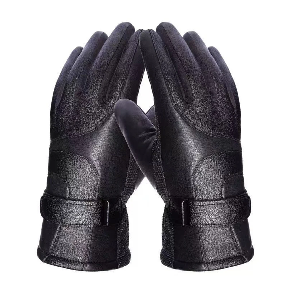 

BN005 2023 leather gloves, winter plush and thick insulation, touch screen, waterproof and cold resistant outdoor cycling and sk