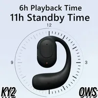 KY2 Wireless Bluetooth Earphones Air Conduction OWS Headphone HiFi Ear-Hook Music Sports Noise Cancel Headset For Smart Phones 2
