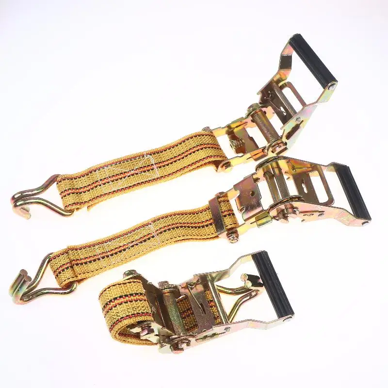 핫세일 헤비듀티 래칫 타이 다운 스트랩 - 2/3/4/6M 더블훅 래싱 벨트 (트럭 화물 운송 고정용)