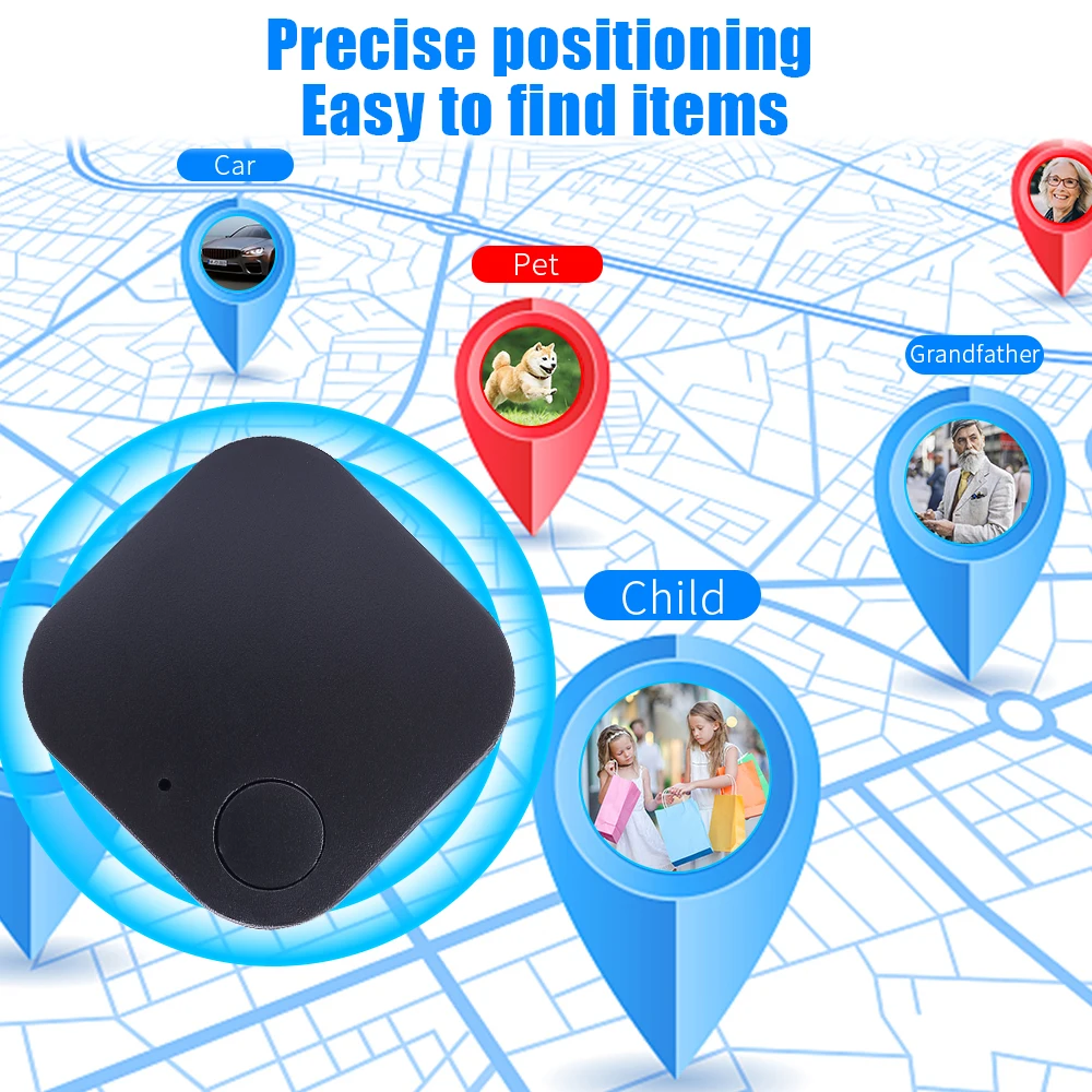 Mini GPS Tracker Bluetooth Wireless Locator Pet Key Kid Bag Wallet