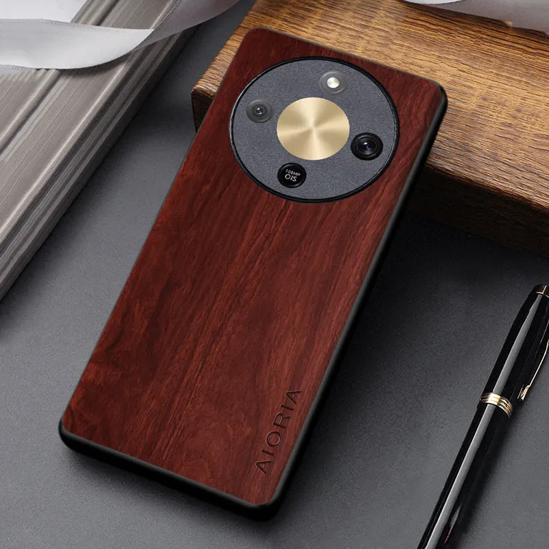 Fashionable Wooden Pattern PU Leather Case Cover