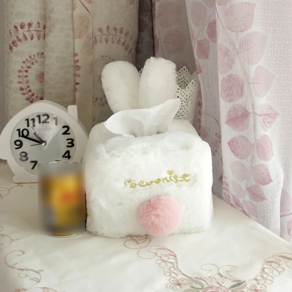 Rabbit Ear Tissue Box Napkin Storage Container Paper Holder For Living Room Office Tissue Boxes Paper Towel ganizer Home Storage 2