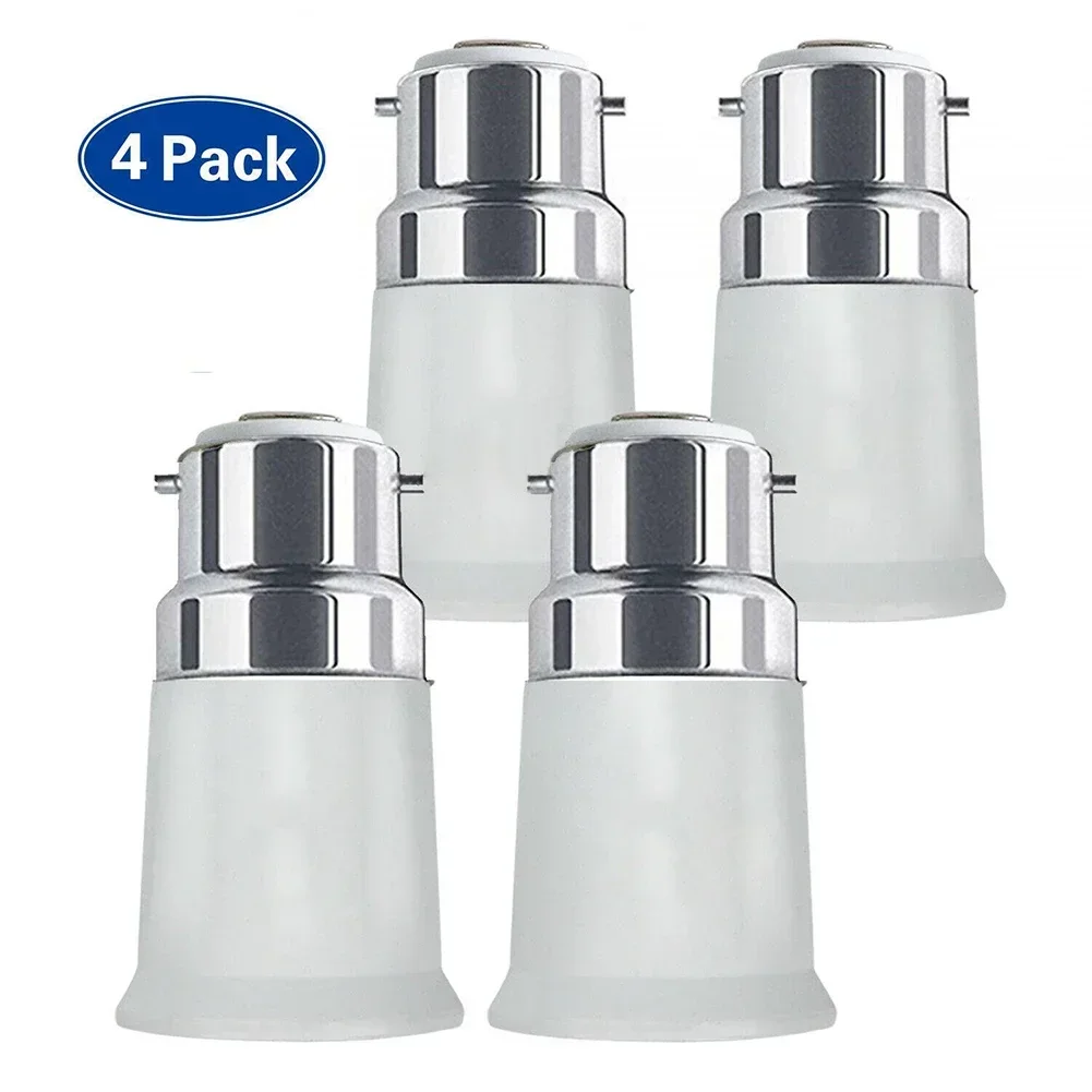 B22 To E27 Adapter 4pcs Edison Screw Light Bulb Adaptor Converter LED Lamp Holder Conversion Bulb Base Lighting Accessories lamp holder converter