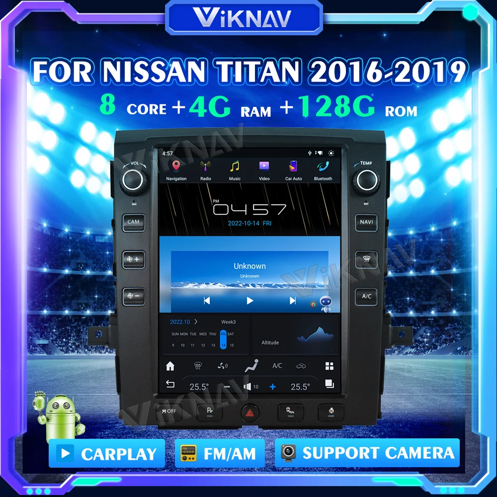 

Android11 Car Radio Touching screen 12.1 inch For Nissan Titan 2016-2019 Car Audio Stereo GPS Navigation multimedia player