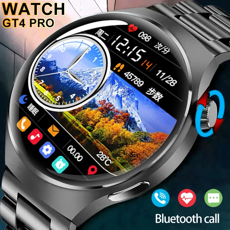 2024 New Smart Watch Men Full Circle Touch Screen Bluetooth Call Men Smart Watch Impermeabile Sport Activity Fitness Watch