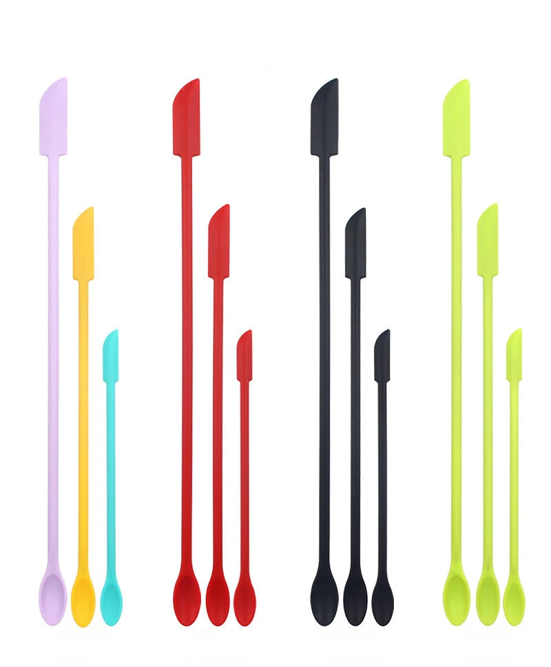 3Pcs/Set Double Head Flexible Silicone Scraper Reusable Beauty Kitchen Spatula Makeup Brushes Face Mask Brush Beauty Tools silicone spatula,silicone scraper,kitchen spatula,silicone cookware