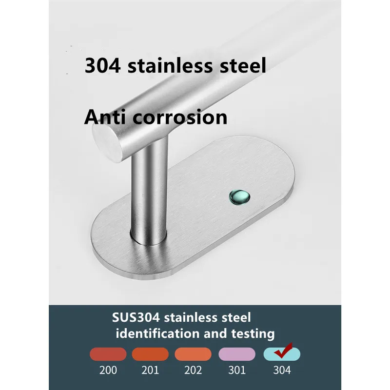 No Punching Wall Mounted Toilet Paper Holder Rustproof Anticorrosion Stainless Steel Bathroom Kitchen Roll Paper Toilet Holder