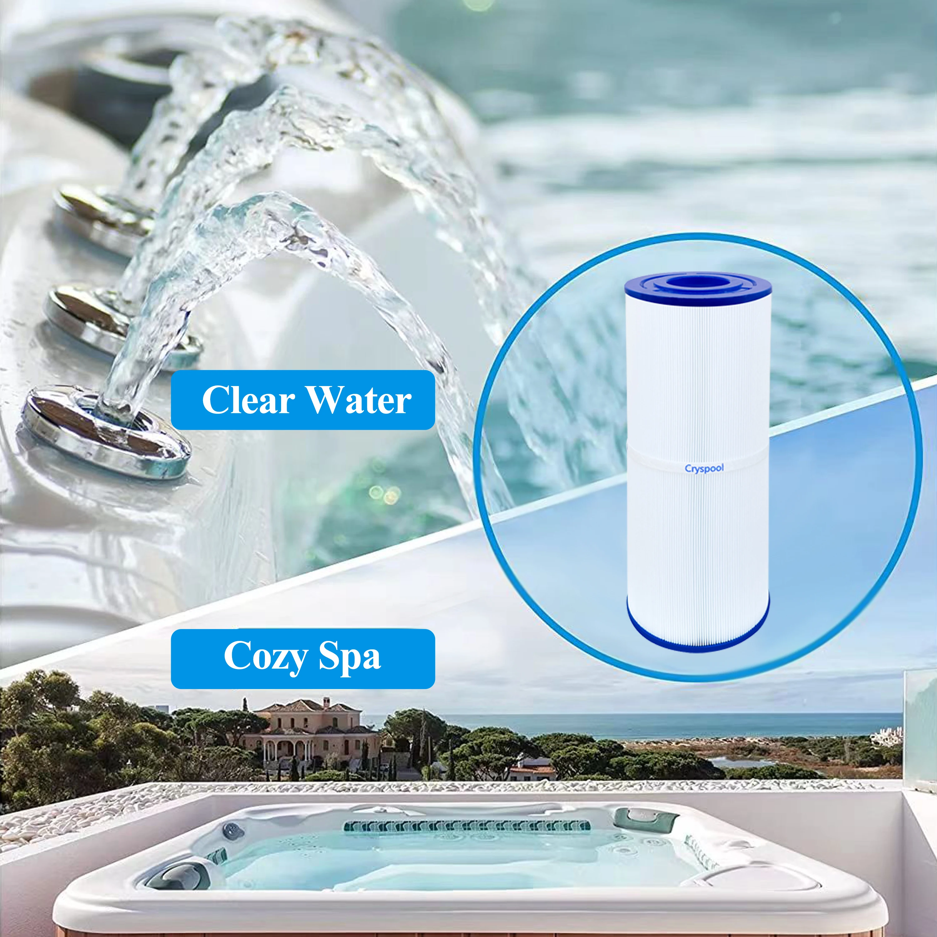 2pack spa filter Hot Tub Filter Replacement of Reemay Unicel C-4429 30.square feet.Nemco spa filter