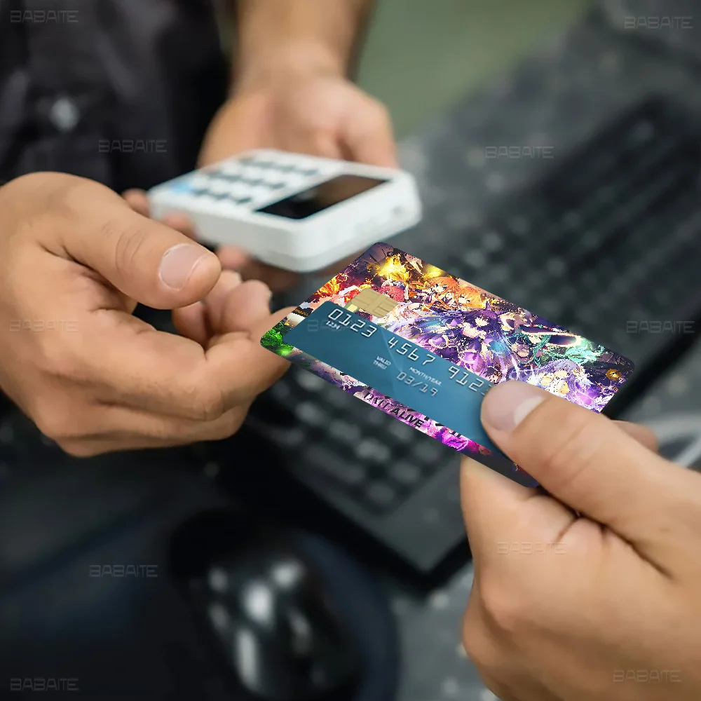 Date A Live Anime Anime Cartoon Skin Stickers Film Tape Case For Big Credit Debit Card Front Side