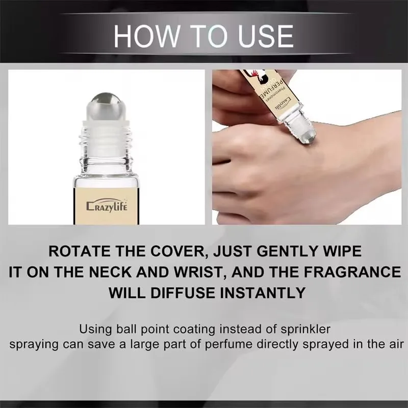 10ML Pheromones Roll-On Perfume Spray Long-lasting and Addictive Orgasms Body Emotions Spray Flirt Perfume Oil Women Male