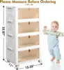4 Tier Plastic Storage Bins and Boxes Organizer - Stackable with Lids for Bedroom, Living Room, Kitchen, Office - Foldable Conta 5