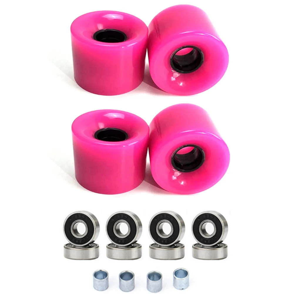 Rinkaページ♡4点セット スケートボードホイールセット,abec 9ベアリングとスペーサー