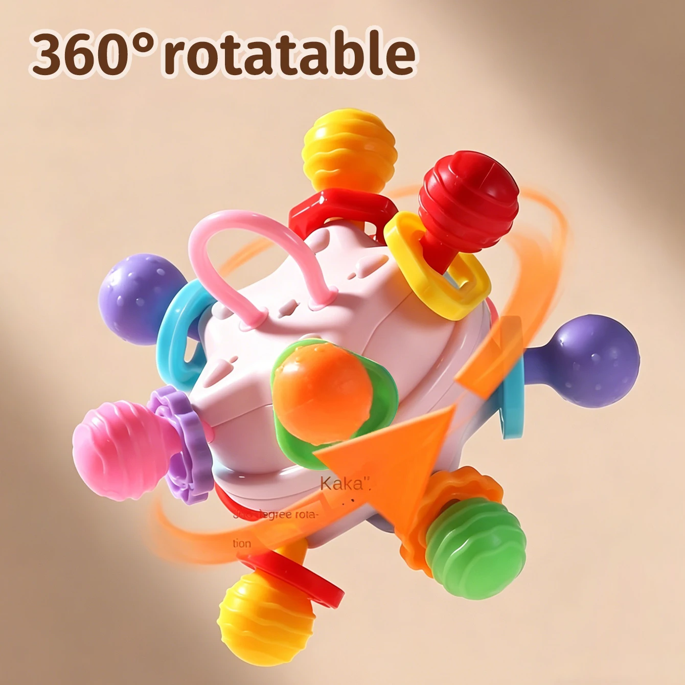 Montessori Baby Teething Toys Sensory Chew Teething Ball Rattle Grasping Activities Babies Toys for 0-18 Months Girls Boys Gifts - 5