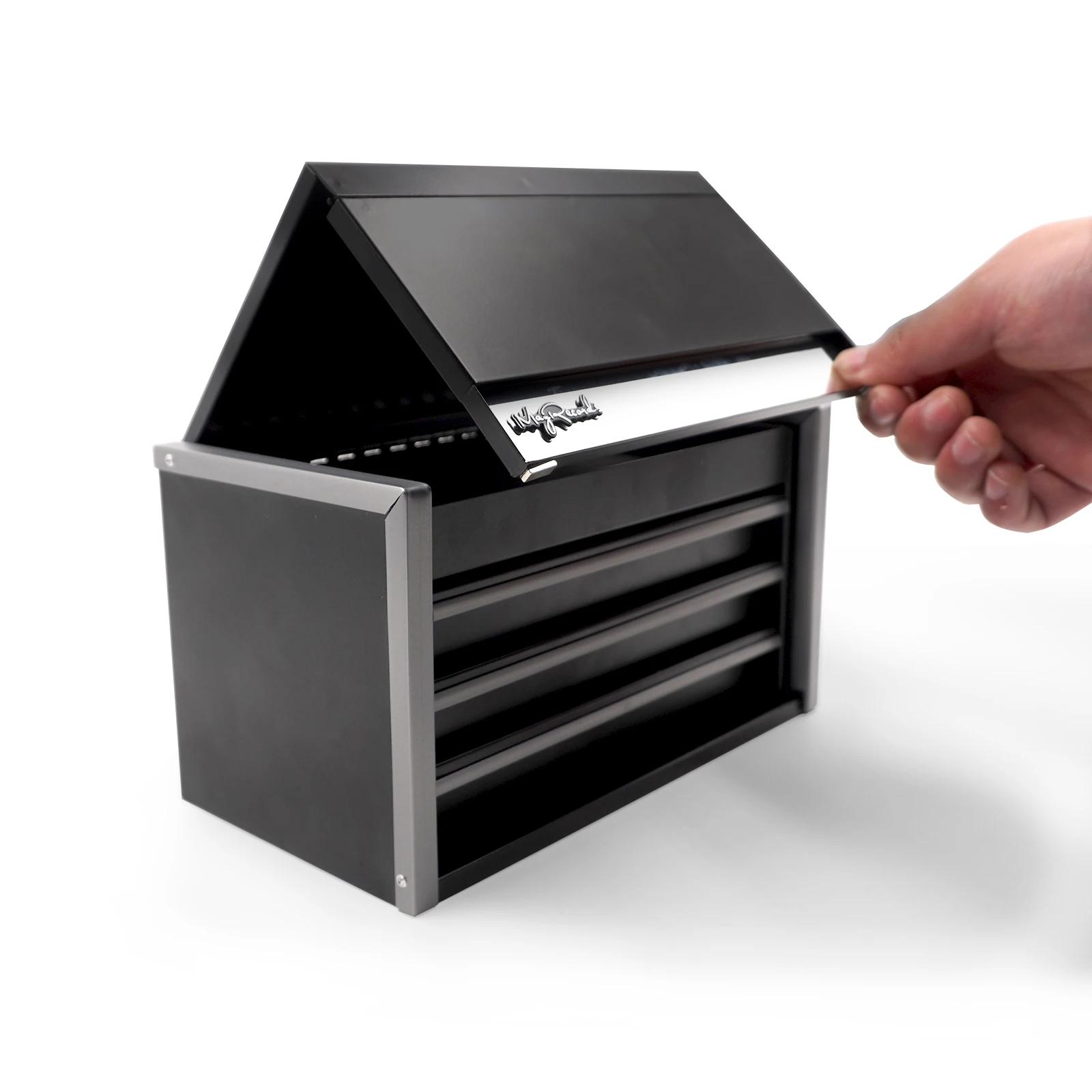 MayRecords portable metal mini toolbox household set portable repair multi-function drawer multilayer combination tool storage storage box
