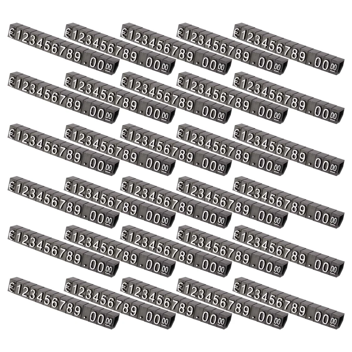 

30Sets Plastic Cubes Price Display Tags Adjustable Number Stand Frame Label Shop