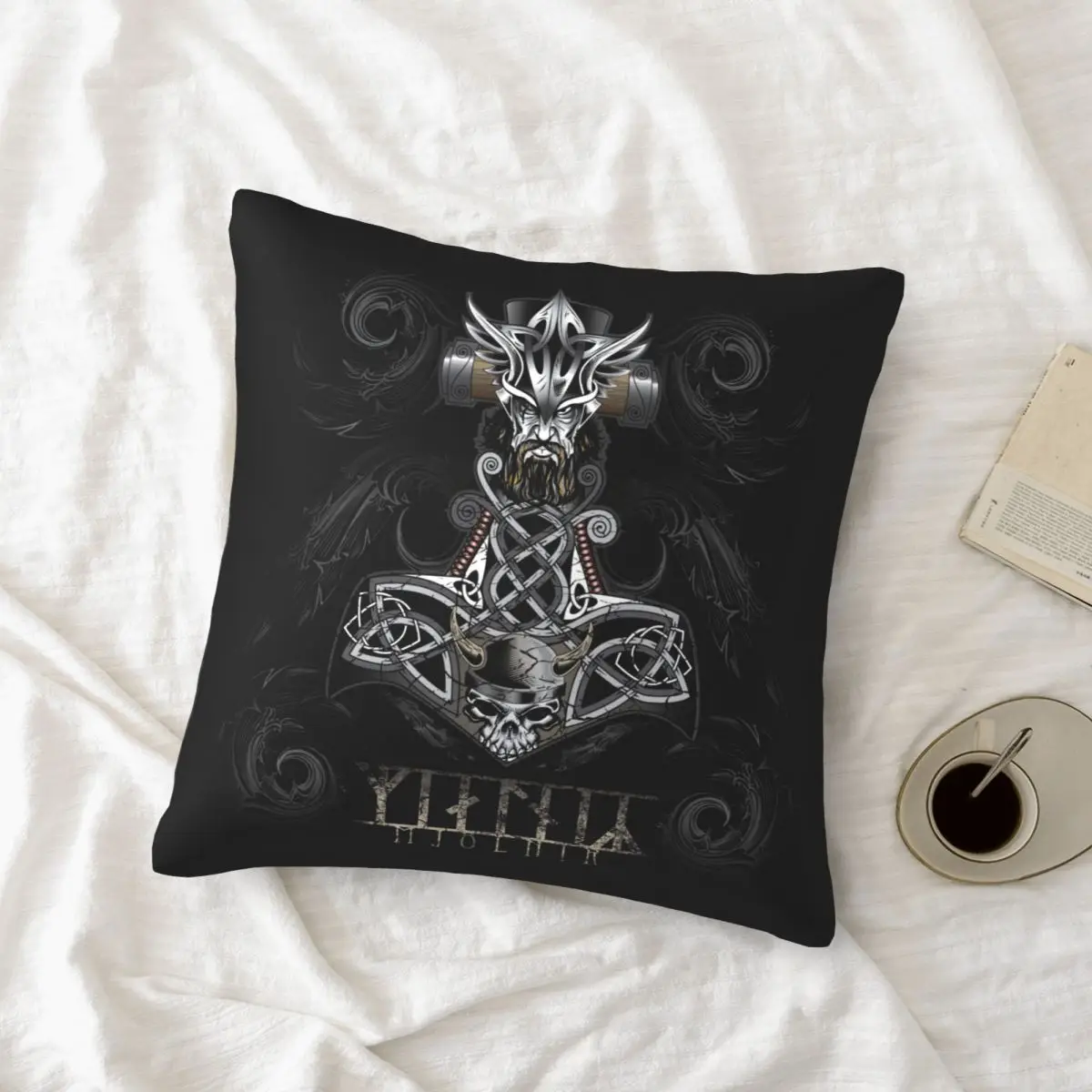 

Runic Mjolnir Pillowcase Printed Cushion Cover Sofa Waist Pillow Pillow Cover