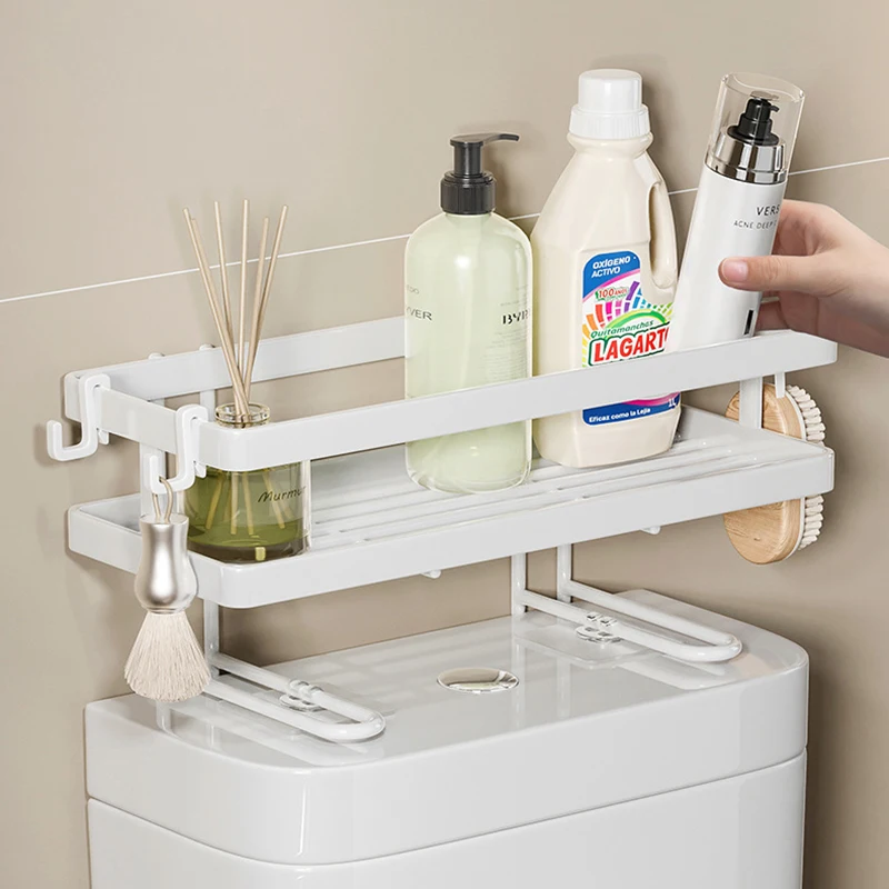 Ermo Bathroom Accessories Organizer Shelving on The Toilet White/Black