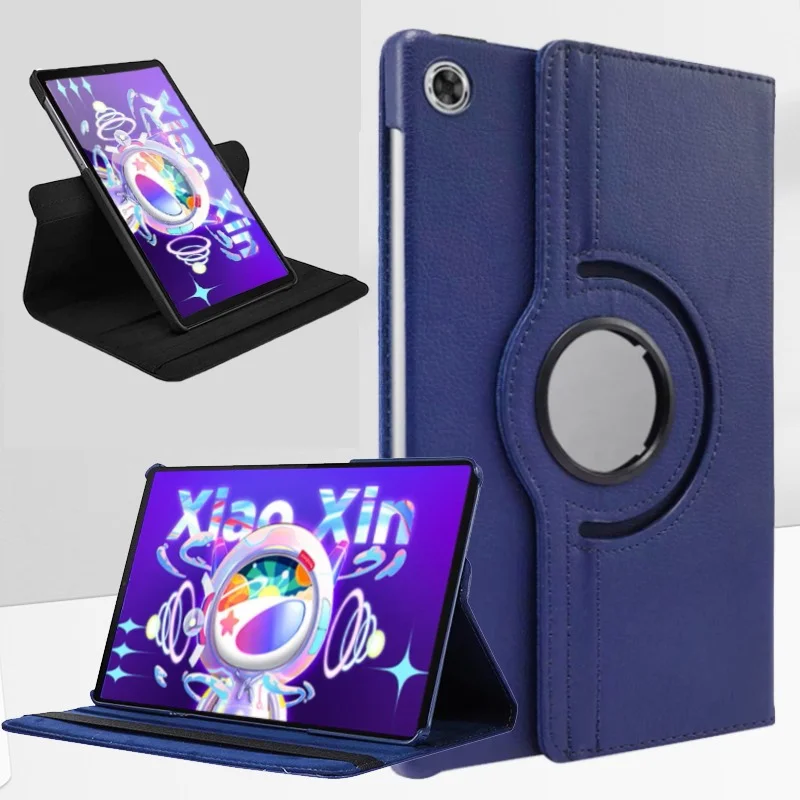 

For Lenovo Tab M10 Plus 3rd Gen Xiaoxin Pad 2022 10.6" TB-128FU TB-125FU Rotating PU Leather Tablet Case Stand Cover