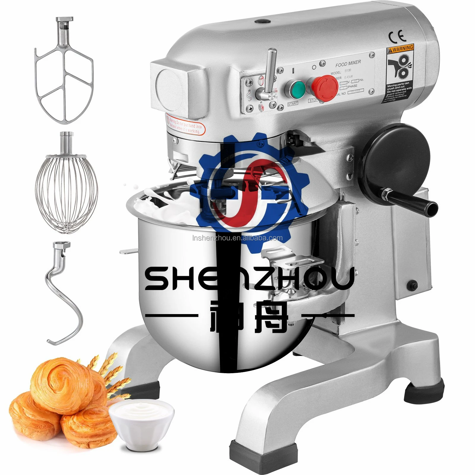 Industrial 60L 100L Planetary Food Mixer Machine High Speed Egg Whipping