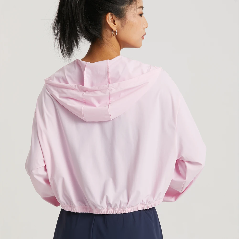 Sports Jacket Women Sports Jacket Sunscreen Coat Women Sport Jacket Long Sleeve Shirt Workout Coat Hooded Gym Training Windbreaker Outdoor Sunscreen Clothing Yoga Sportswear
