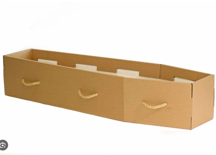 at Low Price Cardboard Casket Premium Cardboard Coffin for Adult Funeral Burial or Cremation