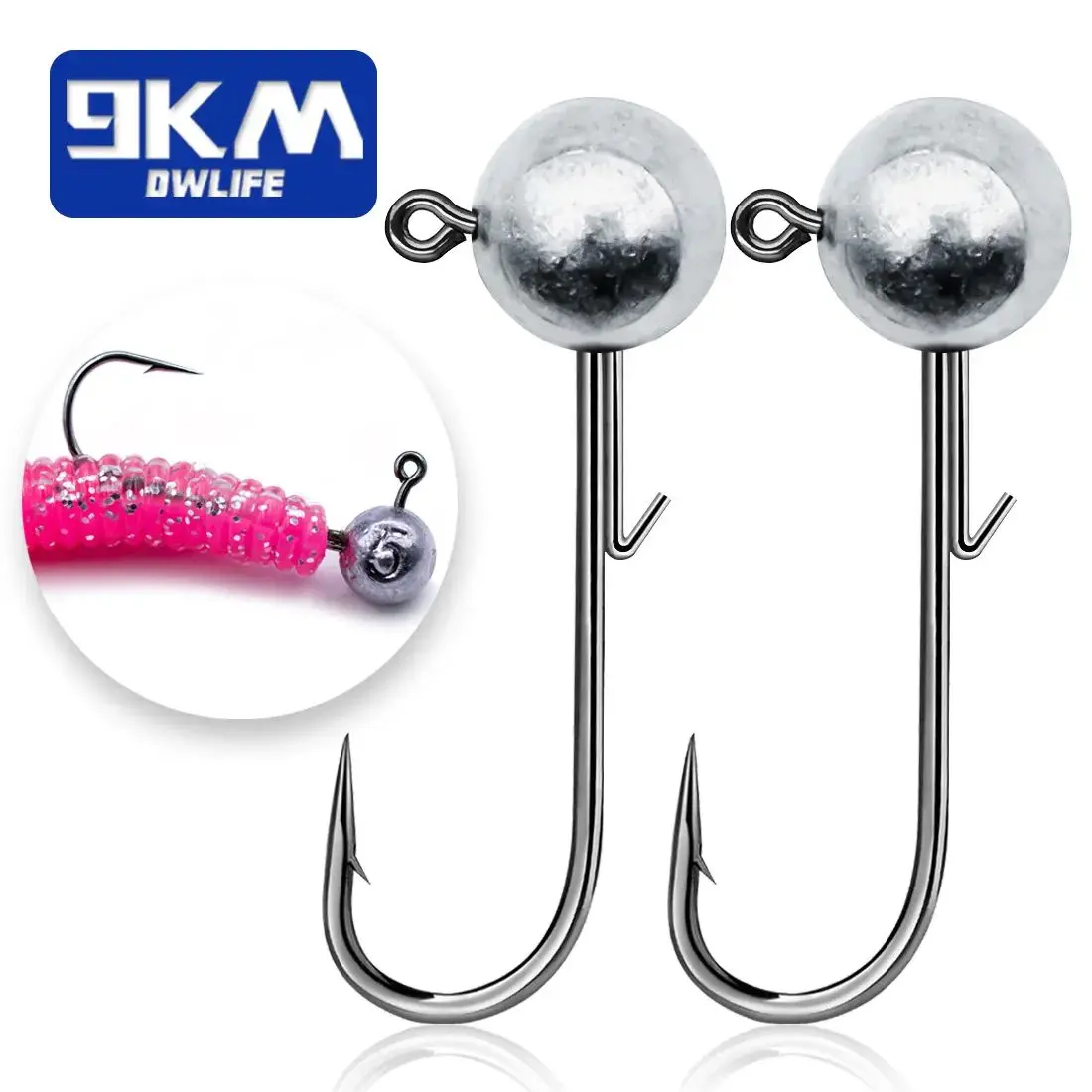 Ned rig jig hook 5~20 pièces leurres souples appâts vers pêche eau douce salée longue tige tête plombée