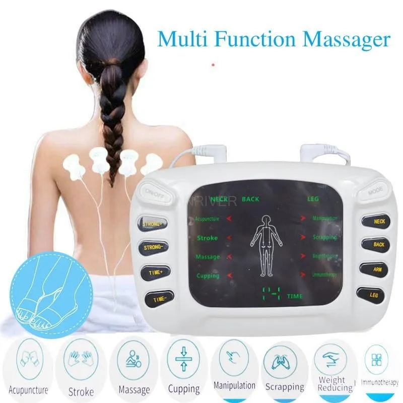 HANRIVER /Dual channel output TENS EMS pain relief/Electrical nerve muscle stimulator/Digital therapy massager/Physiotherapy