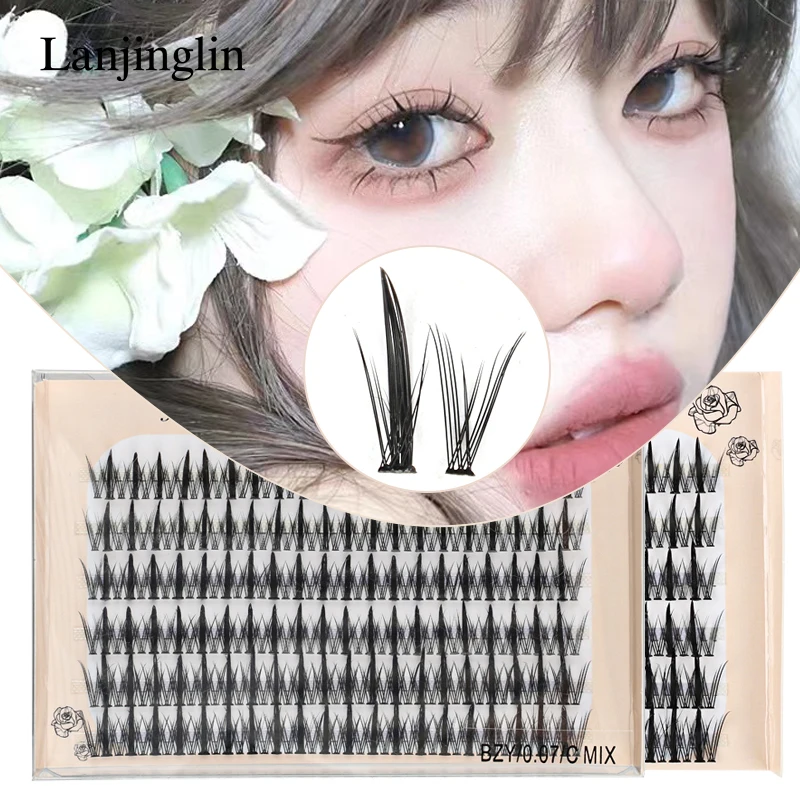 Individual Lashes 6 Rows 246 Bundles Cluster Spikes Lash Wispy Premade Russian Natural Fluffy False Eyelashes Makeup Tool Lashes 1 Individual Lashes 6 Rows 246 Bundles Cluster Spikes Lash Wispy Premade Russian Natural Fluffy False Eyelashes Makeup Tool Lashes