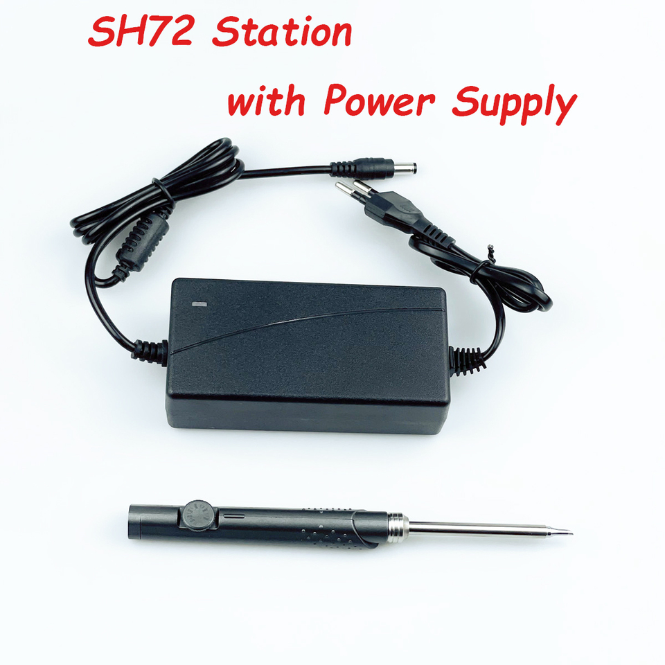 SH72 65W Mini Electric Soldering Iron Adjustable Temperature Portable Solder Welding Station SH-K KU BC2 C4 Tip w/ Power supply