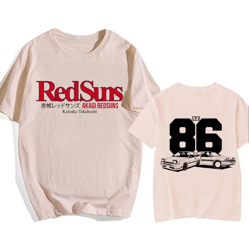 INITIAL D グラフィック Tシャツ 赤 INITIAL D グラフィック Tシャツ 赤