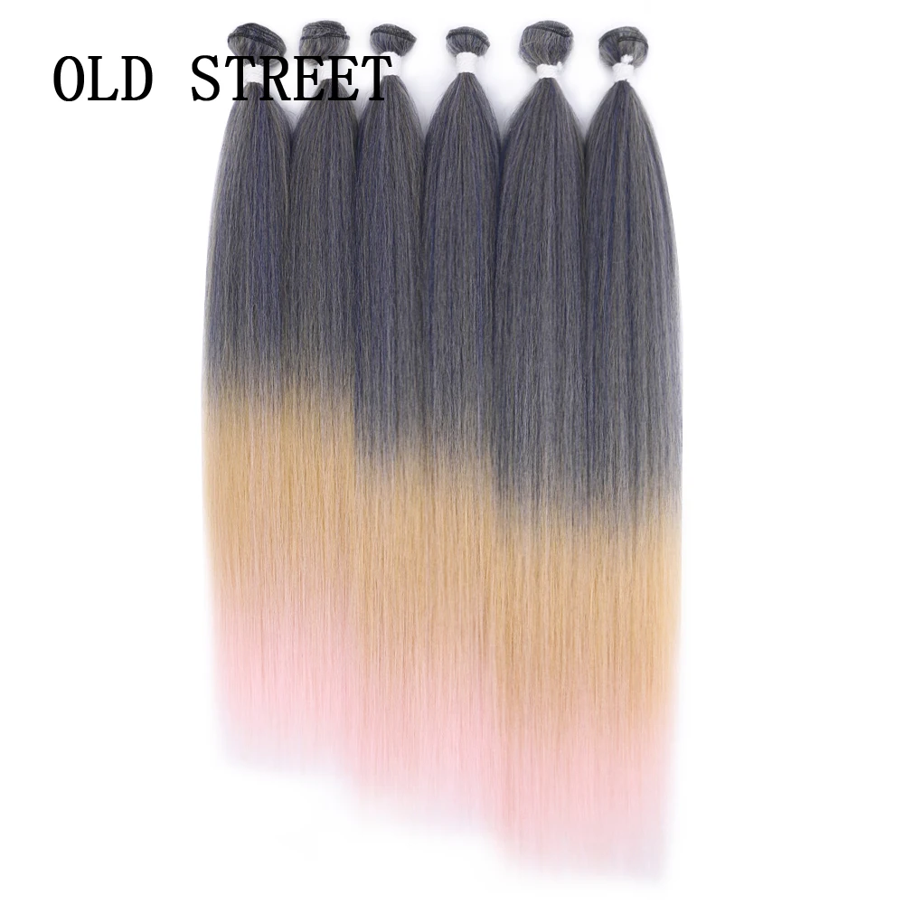 

Synthetic Hair Extensions Bundles Pack Ombre Super Long Straight Hair Full to End Foe Women 22inch 24inch 26inch 6pcs/lot