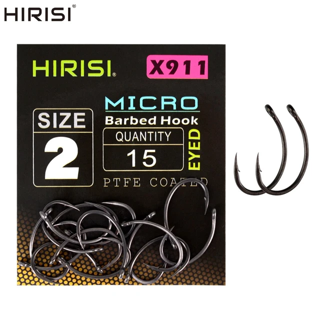 Hirisi PTFE Coated High Carbon Steel Micro Barbed Micro Fishing Hooks With  Eye Carp X919 231013 From Hui09, $9.32