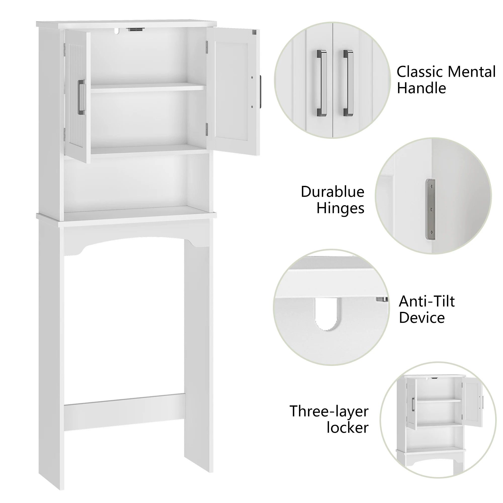 Over‑Toilet Storage Cabinet with Doors 4