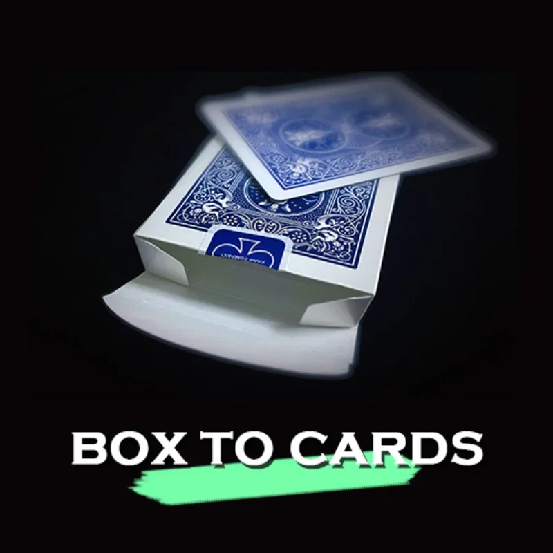 

Коробка для карт, магические трюки, пустая коробка для карт, мгновенно преобразуется в карты, визуальный магический реквизит, трюк, легко сделать, игрушки крупным планом