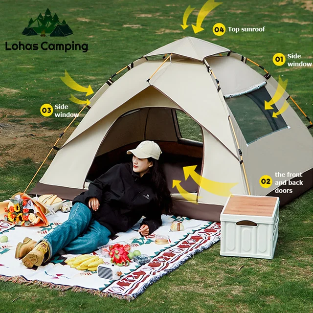 캠핑을 더욱 간편하고 편리하게 만드는 자동 개방 원터치 텐트