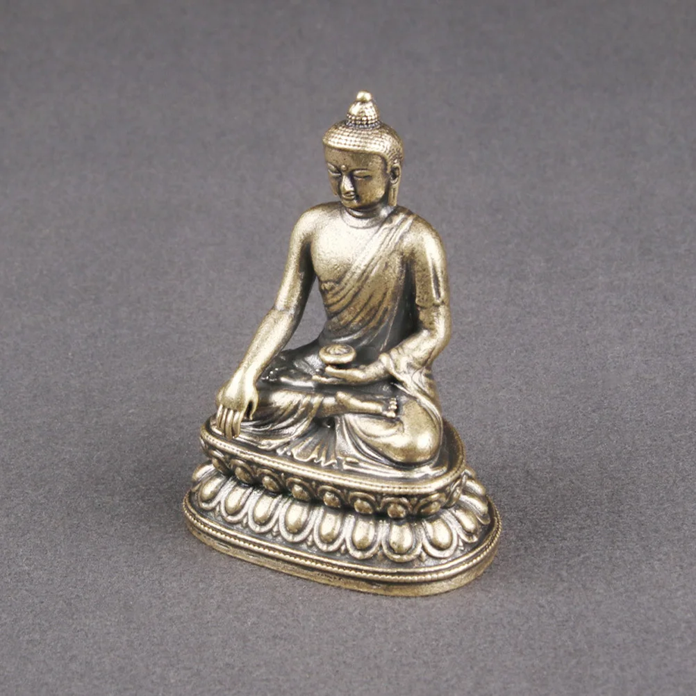 

Buddha Statue Crafts Brass Sculpture Ornament Ornaments Figurine Desktop Adorn Decoration