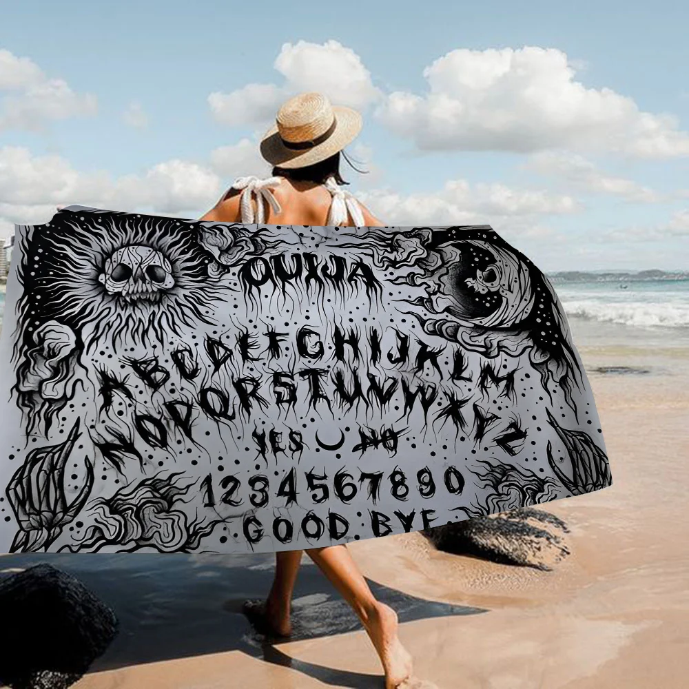 Ouija Tarot Witchcraft Gothic Towel Microfiber Beach Towel Absorbent Quick dry Soft Yoga Swimming Resort Mountain Climbing Towel 5
