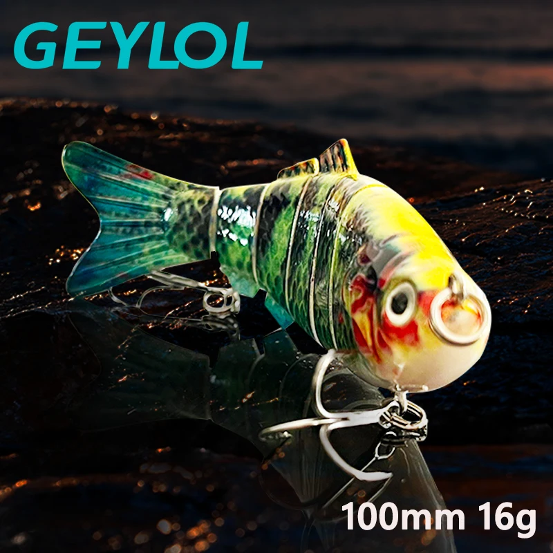 GEYLOL 10cm 16gSinking Wobblers 6 Segments Fishing Lures Multi Jointed  Swimbait Hard Bait Fishing Tackle For Bass Isca Crankbait - AliExpress