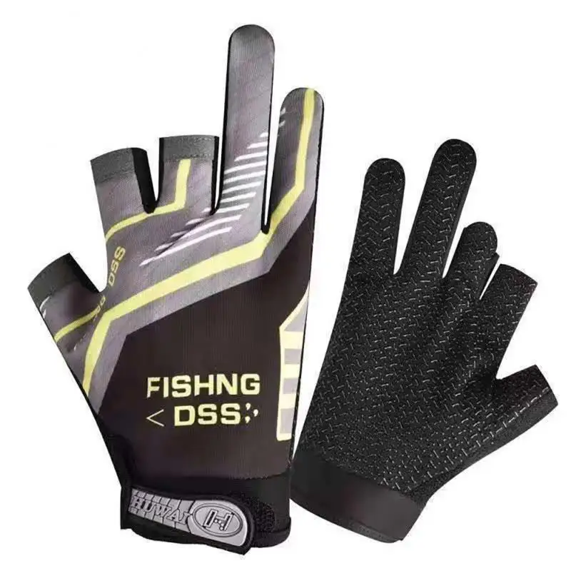 Fishing Gloves Three-finger Thin Breathable Sunscreen Outdoor Riding Non-slip Wear-resistant Men's Outdoor Camping Equipment