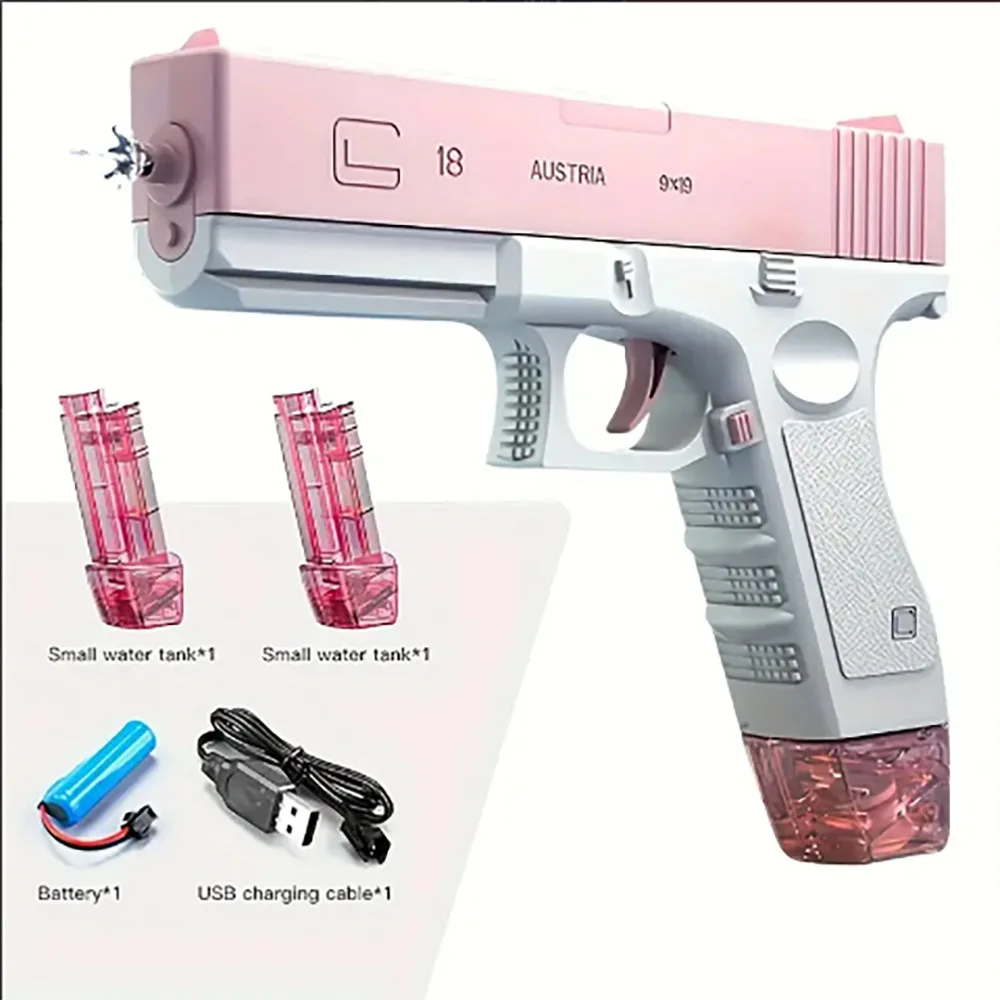 Glock Electric Water Gun Comes With Two Replaceable Small Water Tanks Suitable Beach Pool Parties For Kids 2