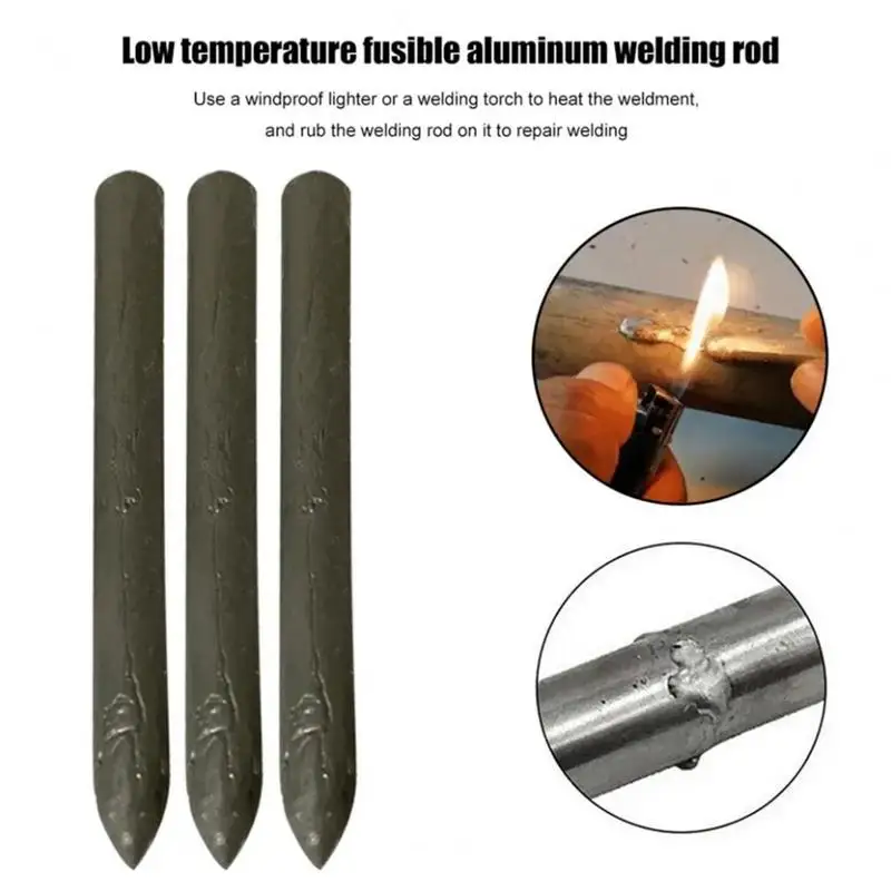 Metal Welding Rods 3/6/10Pcs Universal High Fluidity Aluminum Welding Wire Rod Soldering Magnesium Bar welding rods welding wire