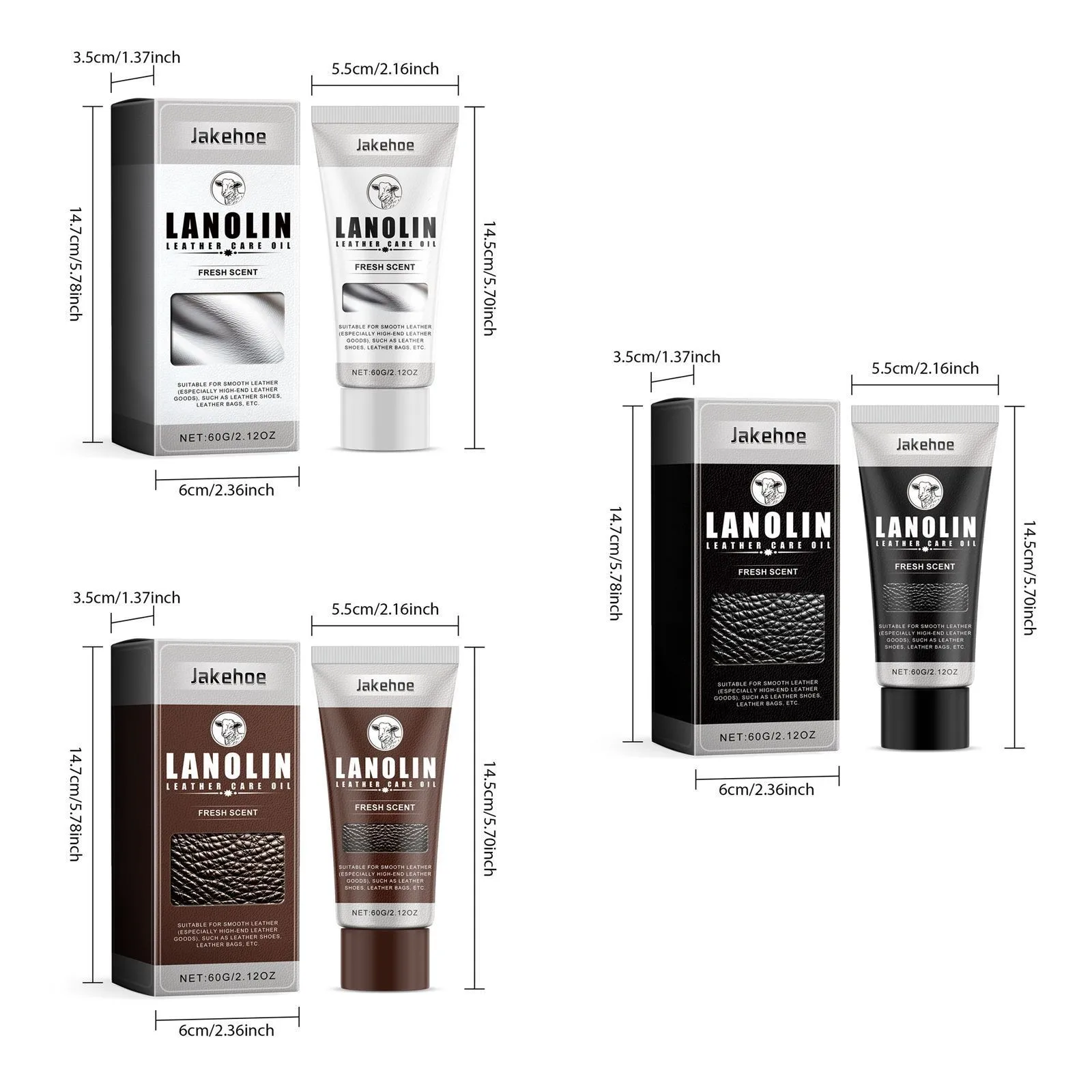 Leather Care Wax Oil Polish 60ml for Shoes Bags Chair Leather Products leather filler compound