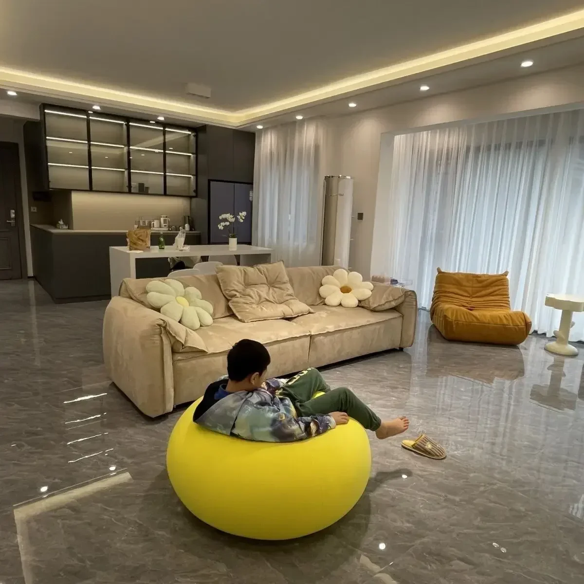 Bedroom Furniture Donut Lazy Sofa Single Small Living Room Hugging Premium Cute Leisure Chair Comfortable