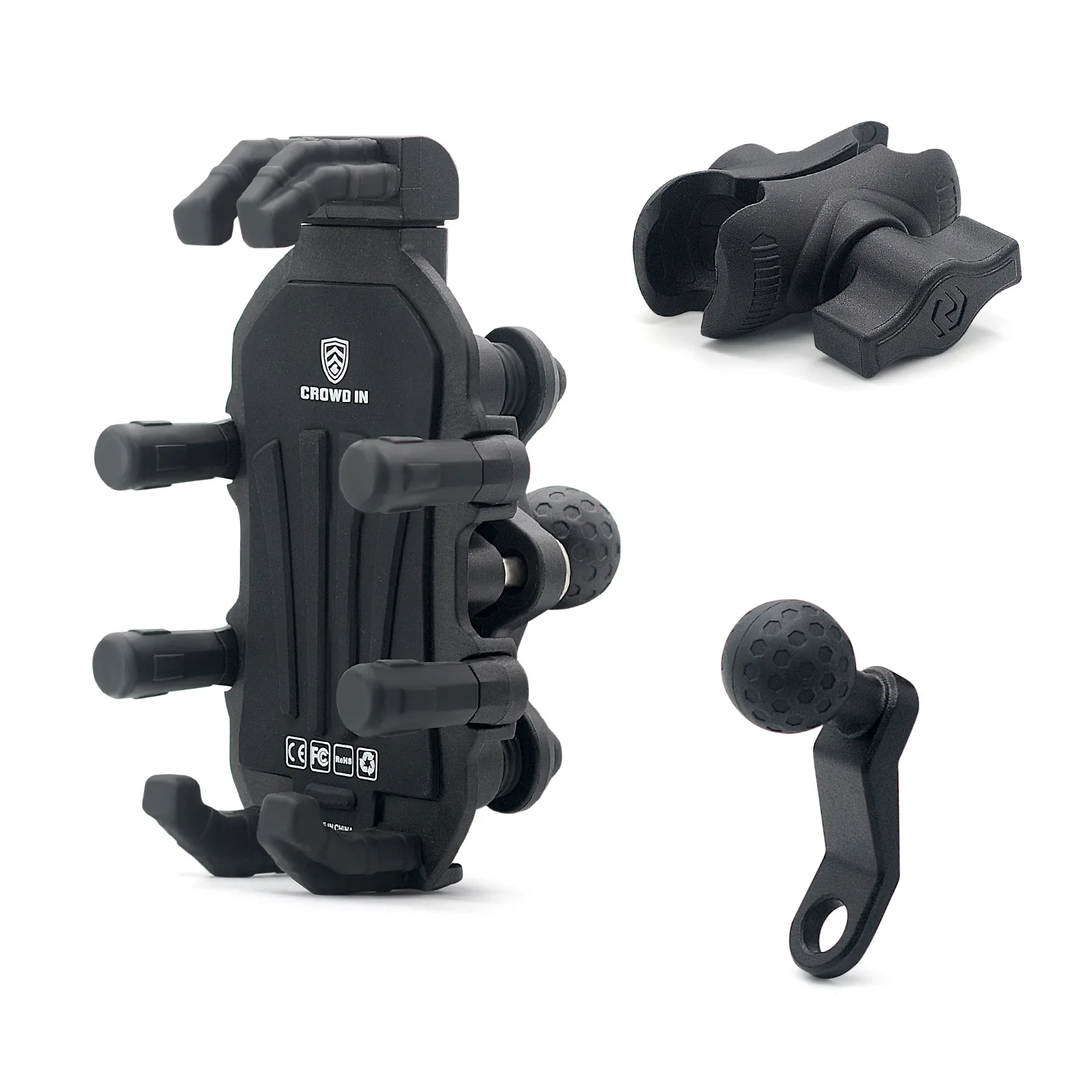 Supporto per cellulare da moto in lega di alluminio con assorbimento degli urti