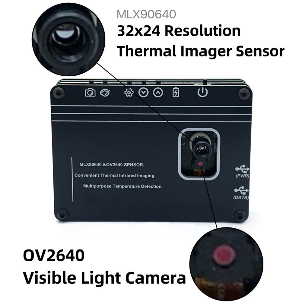 MLX90640 3.5 Inch Thermal Infrared Camera 32x24 Pixel Thermal Imaging Camera -40-450℃ Infrared Imager Thermal Camera